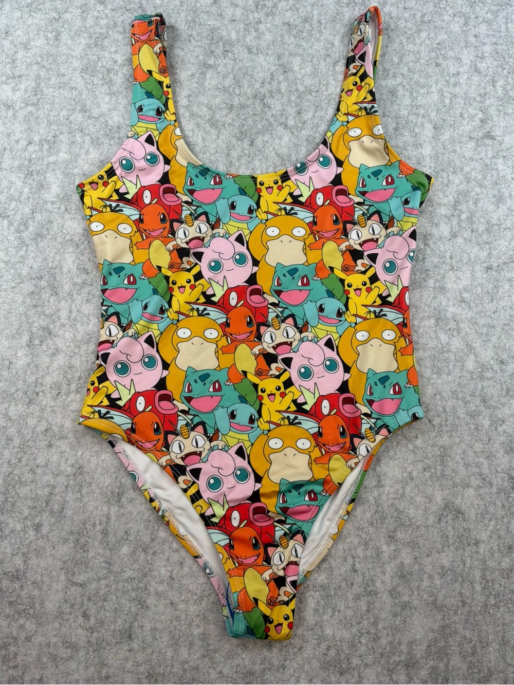 NWOT Pokemon Forever 21 Colorful Character One Piece Swimsuit Juniors Size S